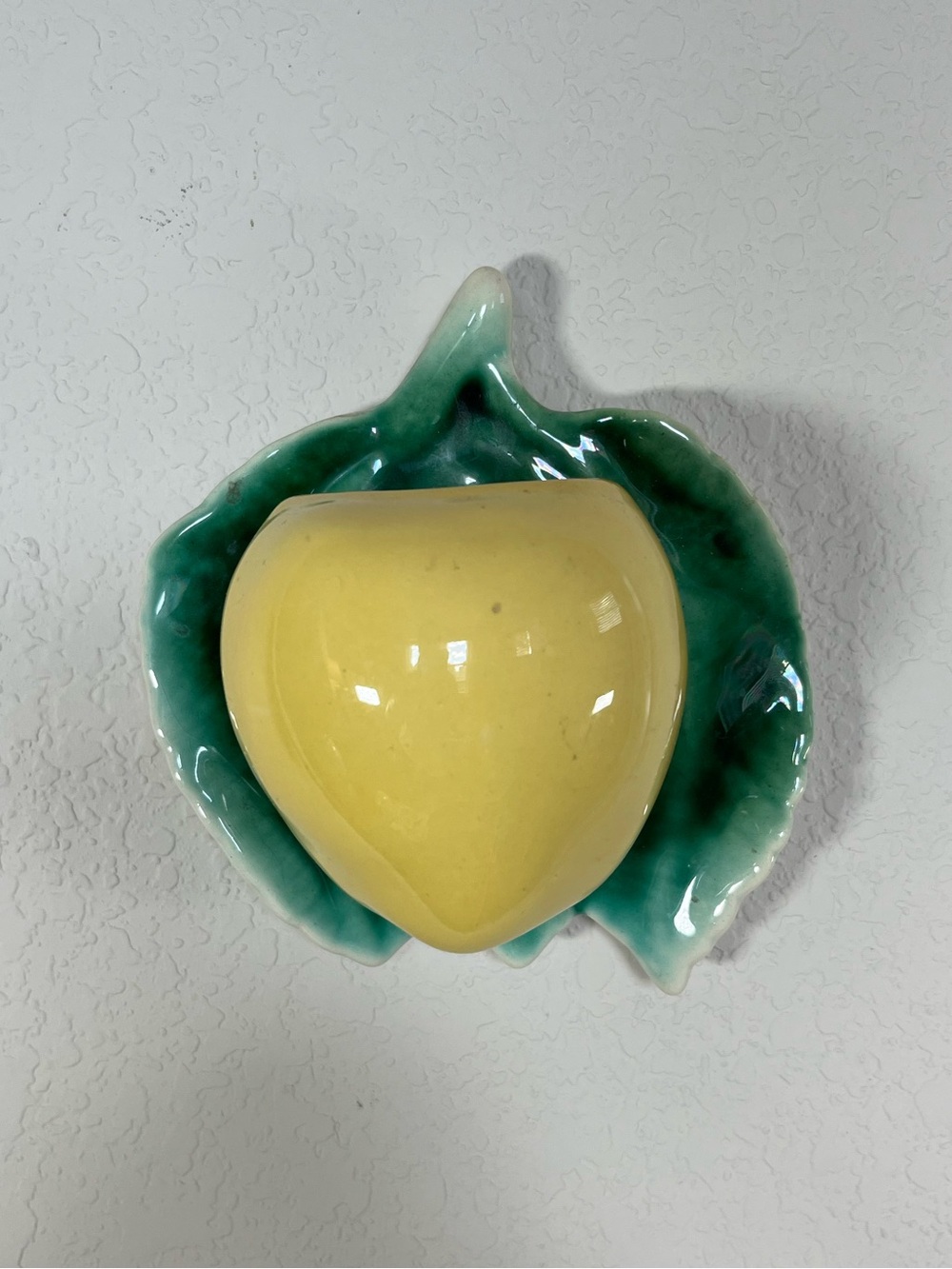 vintage ceramic lemon wall pocket